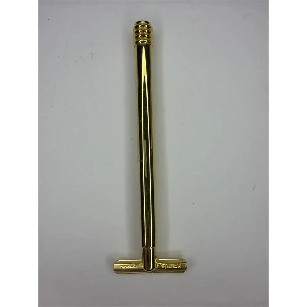 Aramis Vintage Brass Precision Razor With Original Box Gold Tone Retro Gift